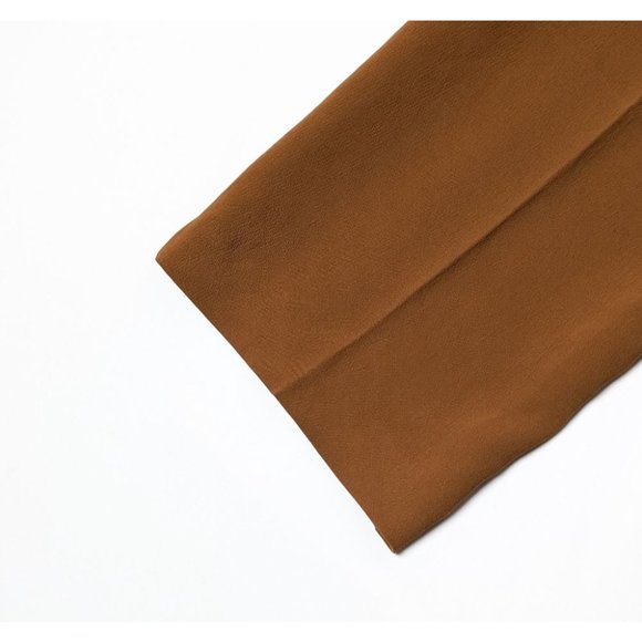 WILFRED Alanya Trouser Wide Leg Pants Rich Chestnut Brown 0 XS Aritzia - Picture 10 of 10